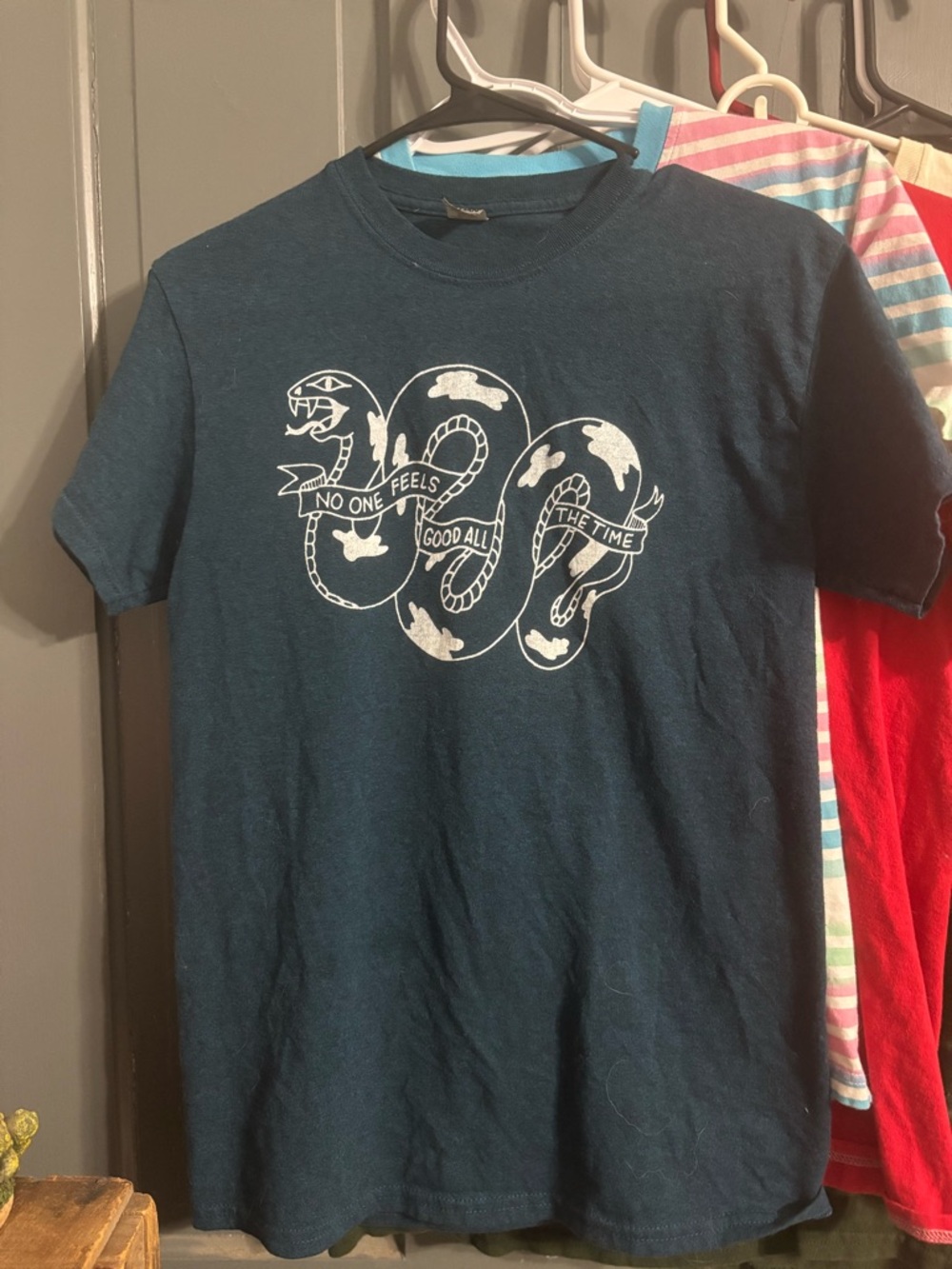Navy Blue Graphic Snake Tee